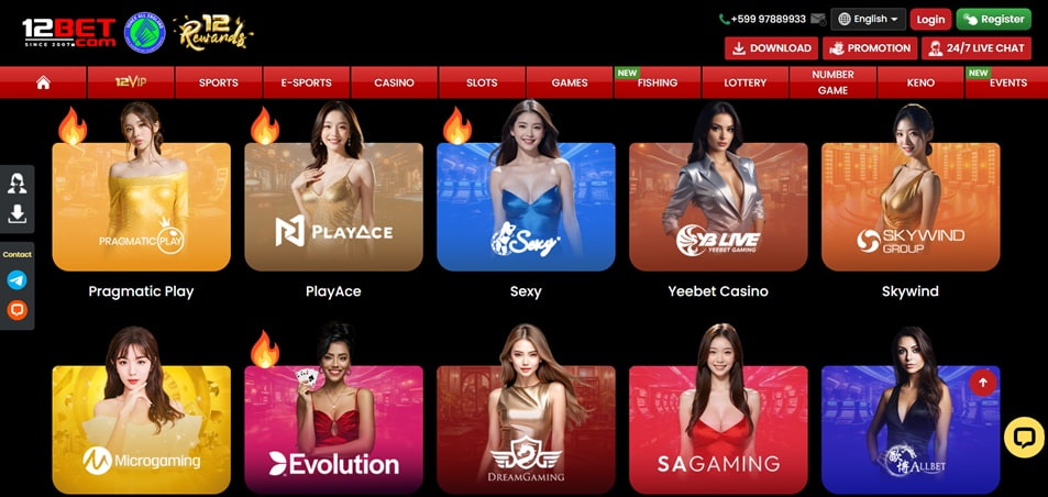12bet online casinos India